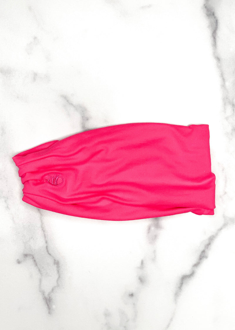 Hot Pink Extra Wide Yoga Headband