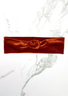 Burnt Orange Velvet Top Knot Headband